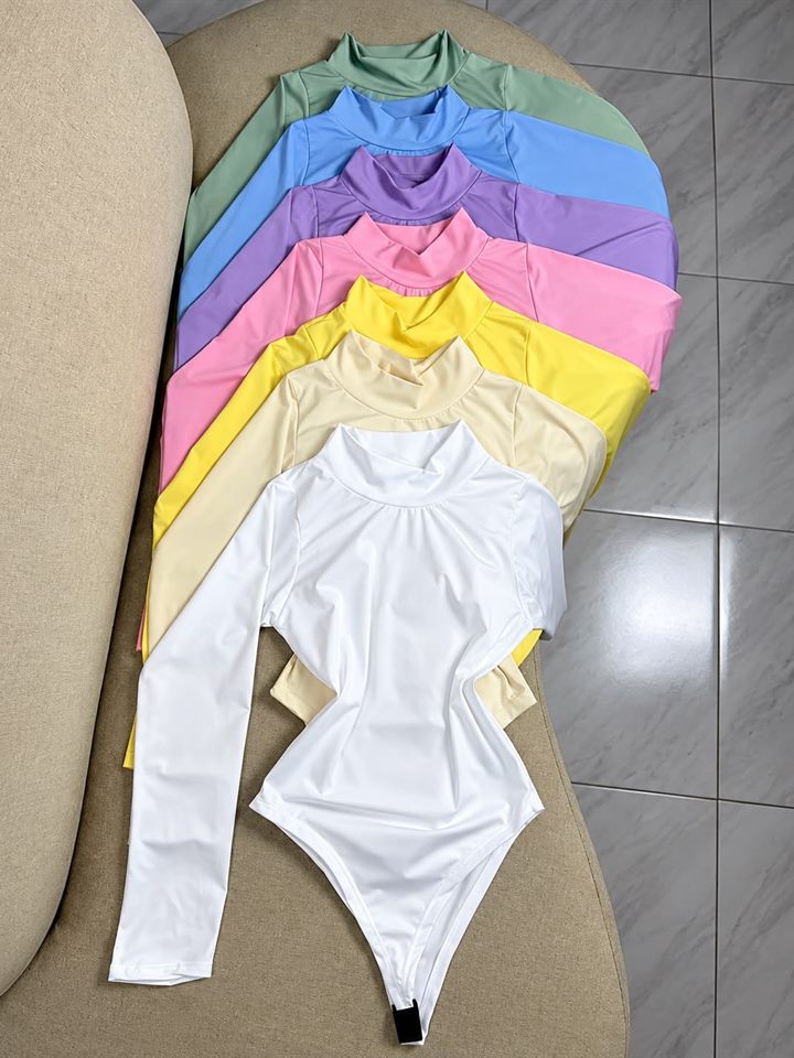 Bodies de manga longa em várias cores